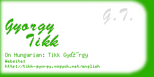 gyorgy tikk business card